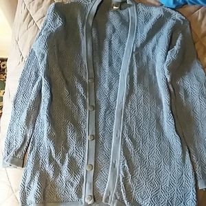 Long vintage open weave cardigan